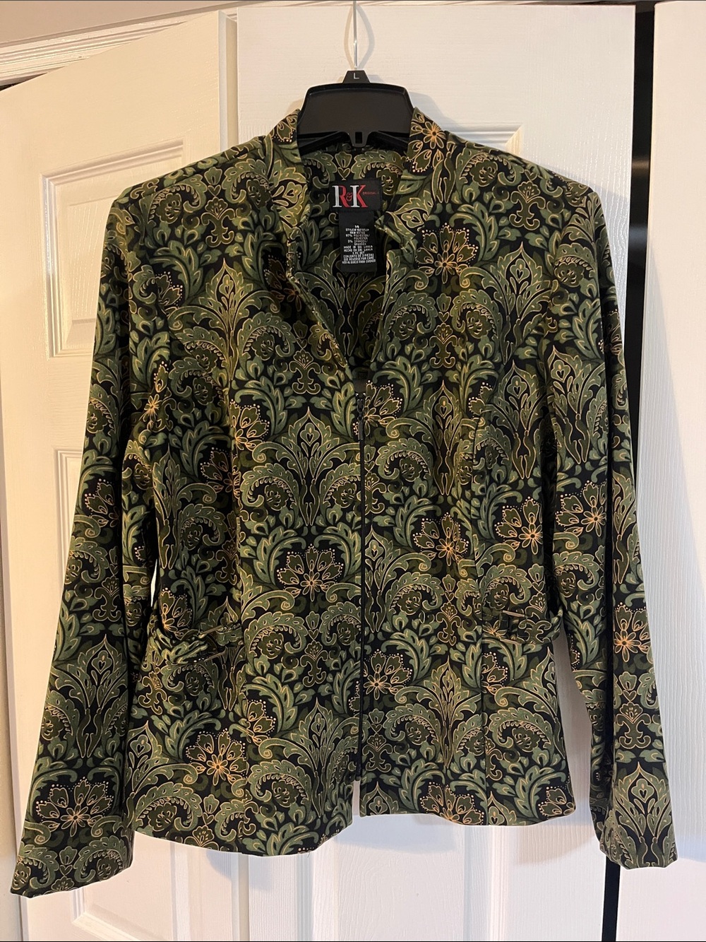 R&K Originals Green Floral Paisley Tailored Blazer